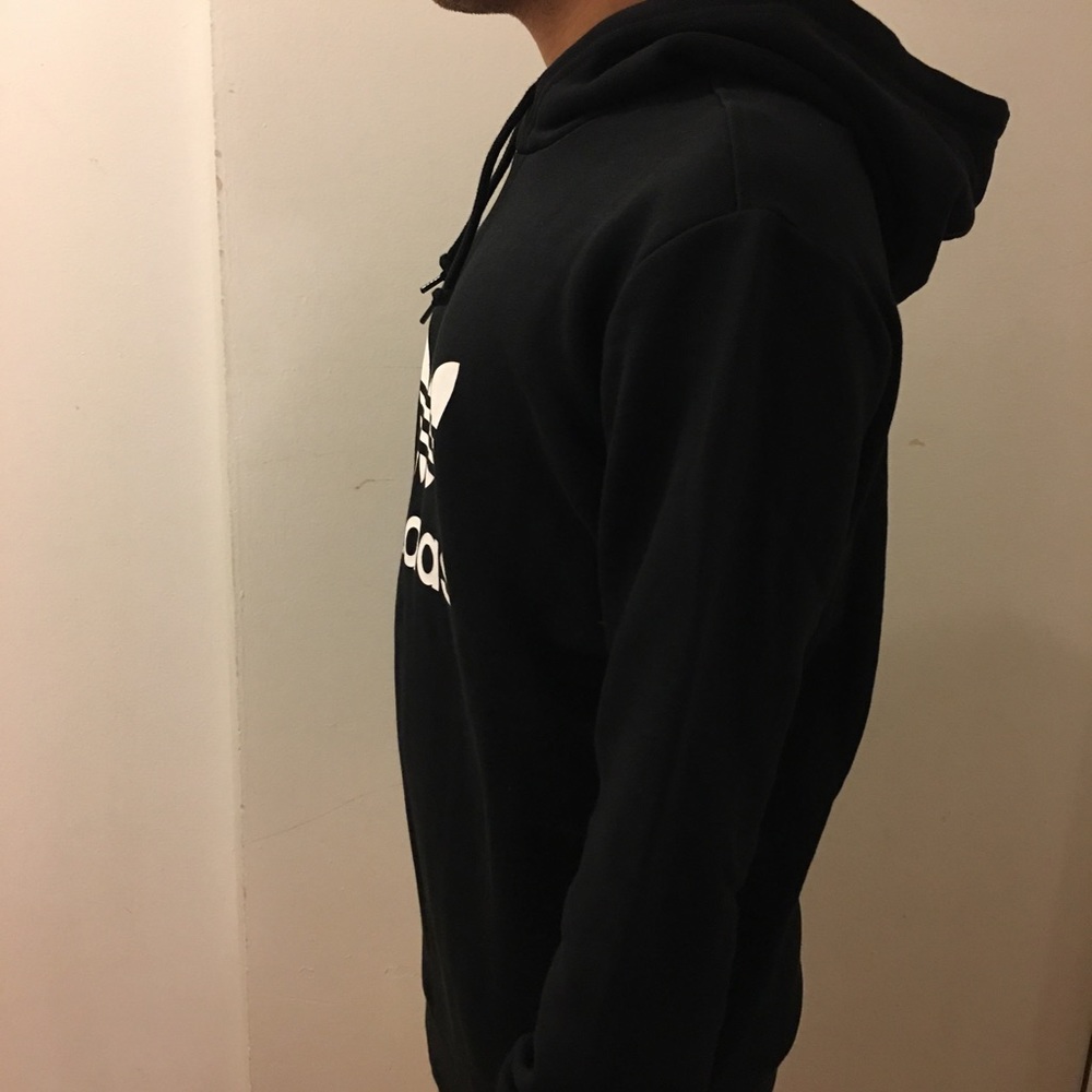 Adidas Originals Trefoil Black Hoodie Sz Small - Picture 8 of 8